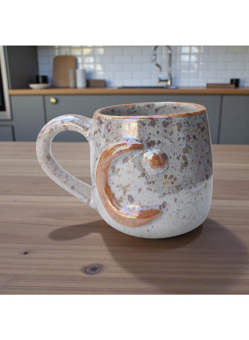 color zone pottery A uniquely shaped 150ml mug, microwave safe, handmade from pottery. - Image 2