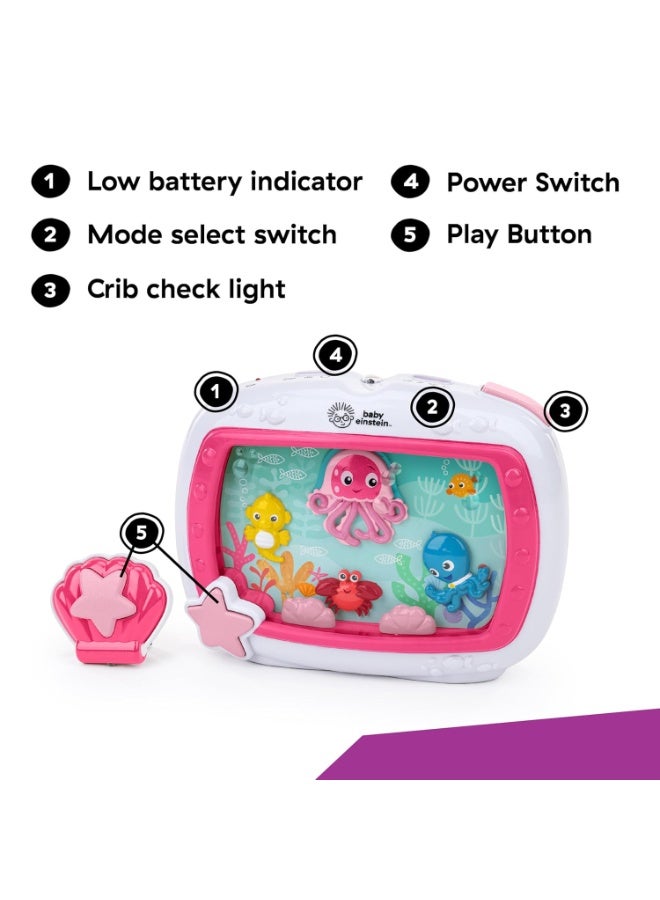 Baby Einstein Baby Einstein Sea Dreams Soother Musical Crib Toy and Sound Machine, Pink, Newborn and up - Image 2