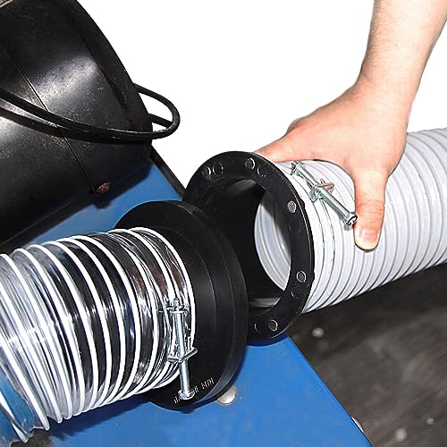 O'SKOOL 4" Magnetic Dust Collection Fittings Kit, Quick Connect Hose, Port and Connectors for Woodworking Dust Collection Systems, DC06 - Image 4
