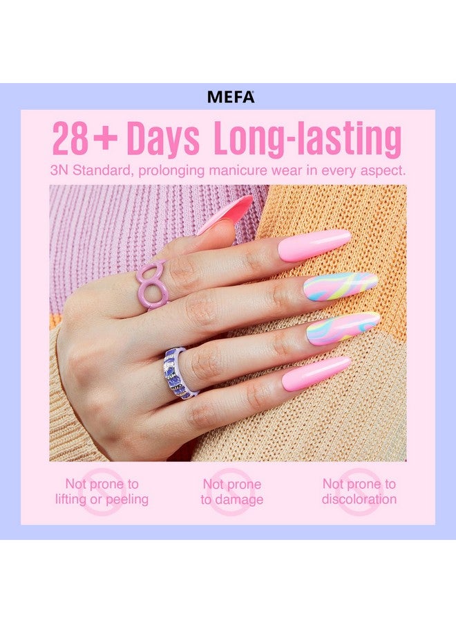 MEFA Gel Nail Polish Set, 23 Pcs Pastel Hot Pink Sage Green Blue Bright Colors Gel Polish Set Macaron Colors Soak Off Nail Polish Gel Nails Art For Women Girl Diy Salon Home Manicure Decoration - Image 3