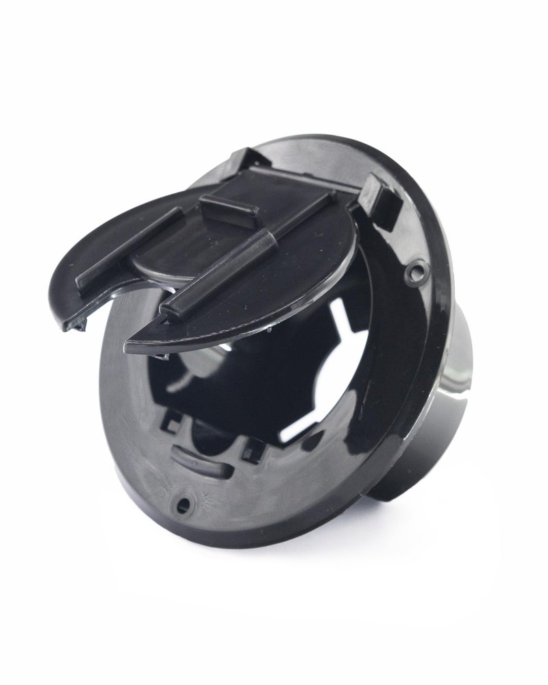 X-Haibei RV Trailer Camper Electric Power Cord Cable Hatch Round Fits 2-3/4 inches Dia. Hole Flip Up Cover (Black) - Image 4