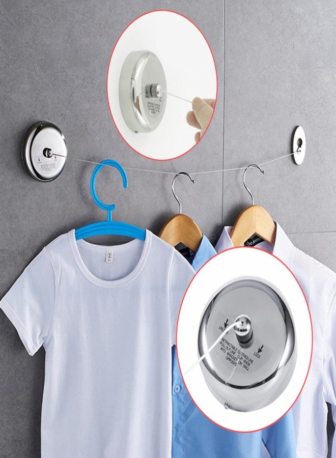 Urban Desires 9999297409 Cloth line 3 Mtr Stainless Steel Retractable and Lockable Cloths line & Washing Line -Set of 2 - Image 2