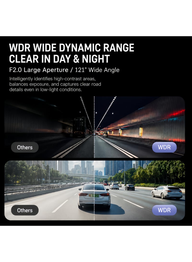 DDPAI 1296P Dash Cam with Starvis Night Vision – Mini Car DVR Camera with WDR, AI Chip, Mobile App Connectivity & 24H Parking Monitoring(Including 64G high-speed card) - Image 2