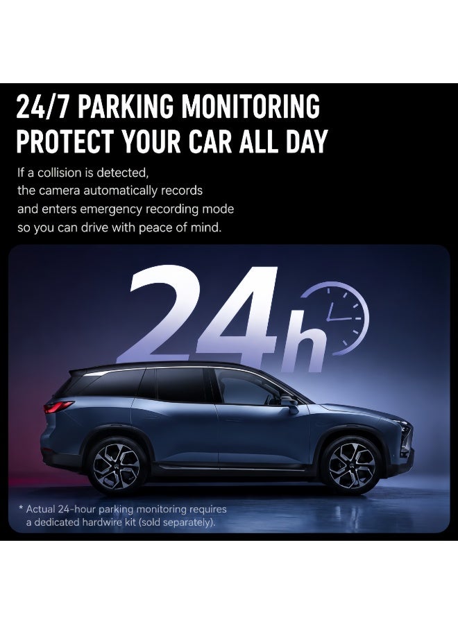 DDPAI 1296P Dash Cam with Starvis Night Vision – Mini Car DVR Camera with WDR, AI Chip, Mobile App Connectivity & 24H Parking Monitoring(Including 64G high-speed card) - Image 3