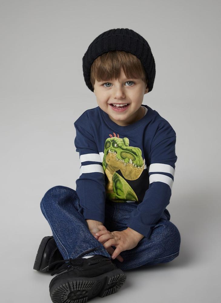 نيم ات تيشيرت أطفال مطبوع بياقة مستديرة - Image 1