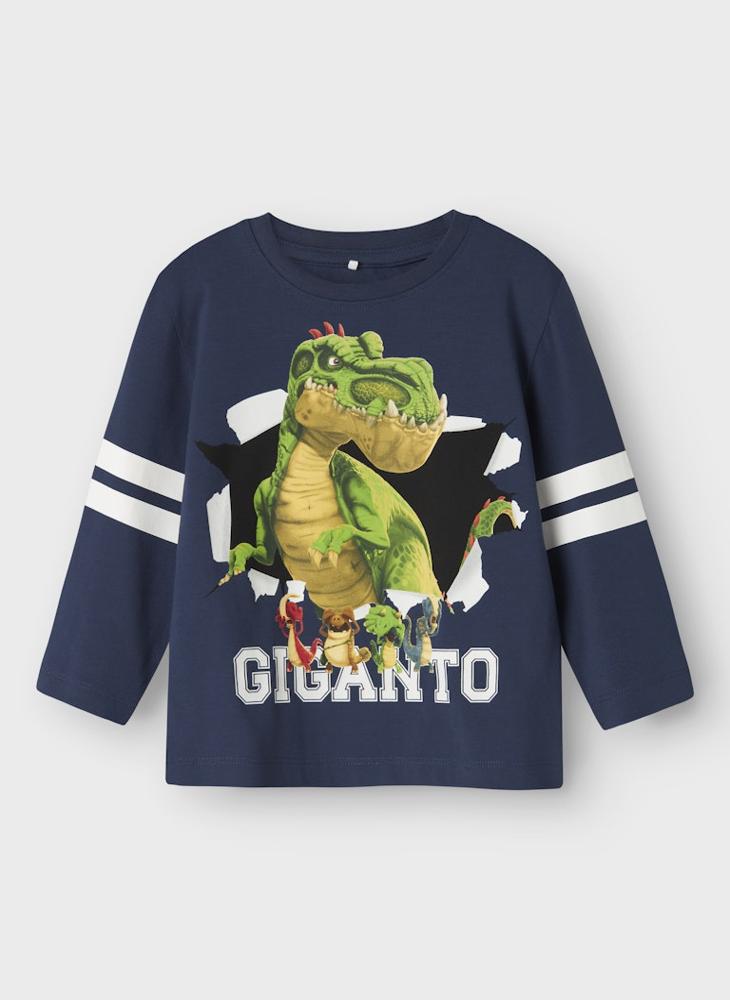 نيم ات تيشيرت أطفال مطبوع بياقة مستديرة - Image 3