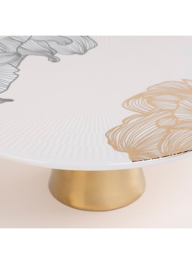 La Mesa La Mesa gold porcelain cake stand with base  - Image 3