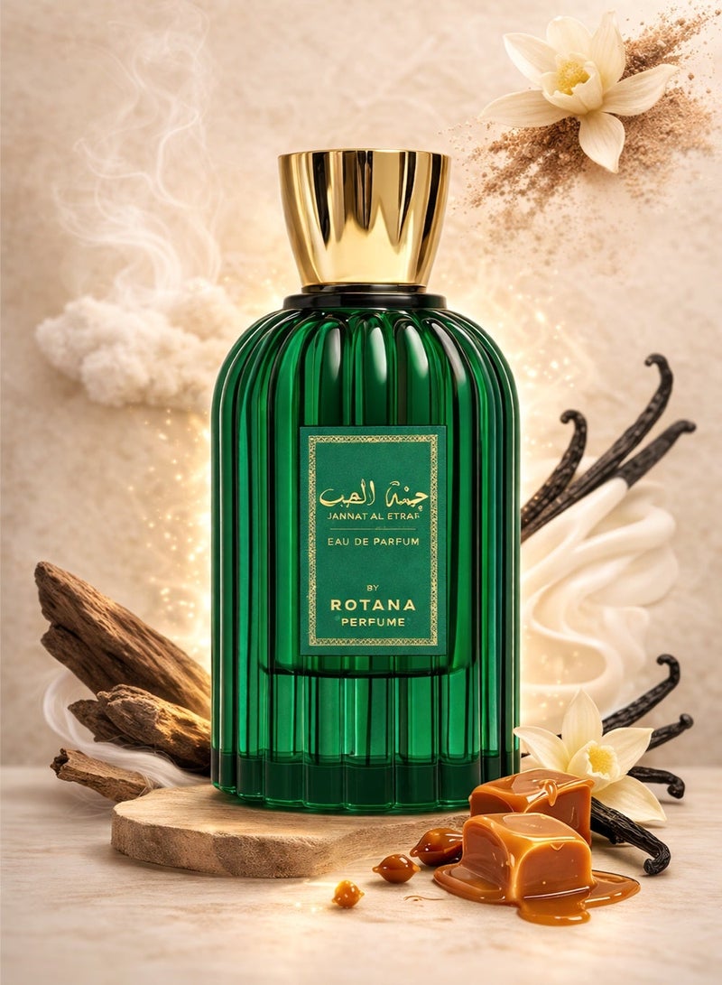 عطور روتانا روتانا جنة الحب أو دو بارفيوم 100 مل – عطر عربي يونيسكس حلو دافئ خشبي بنفحات بودرة الفانيليا والمسك والأخشاب - Image 1