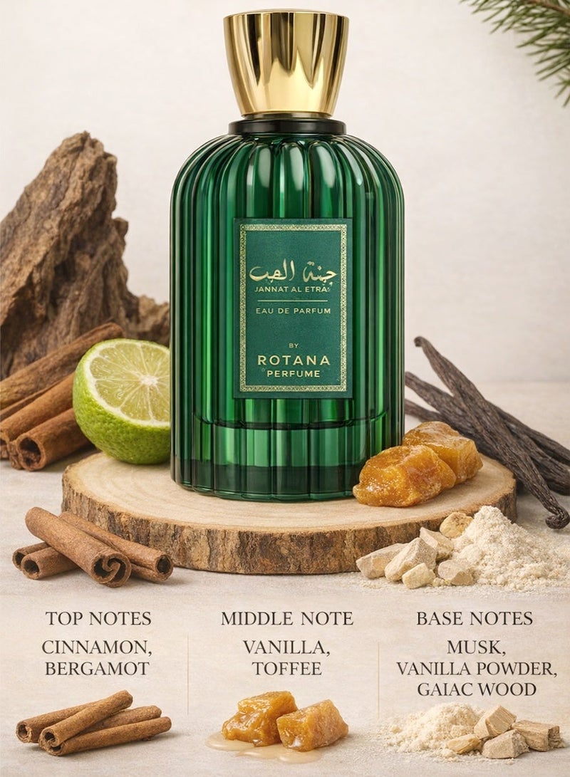 عطور روتانا روتانا جنة الحب أو دو بارفيوم 100 مل – عطر عربي يونيسكس حلو دافئ خشبي بنفحات بودرة الفانيليا والمسك والأخشاب - Image 2