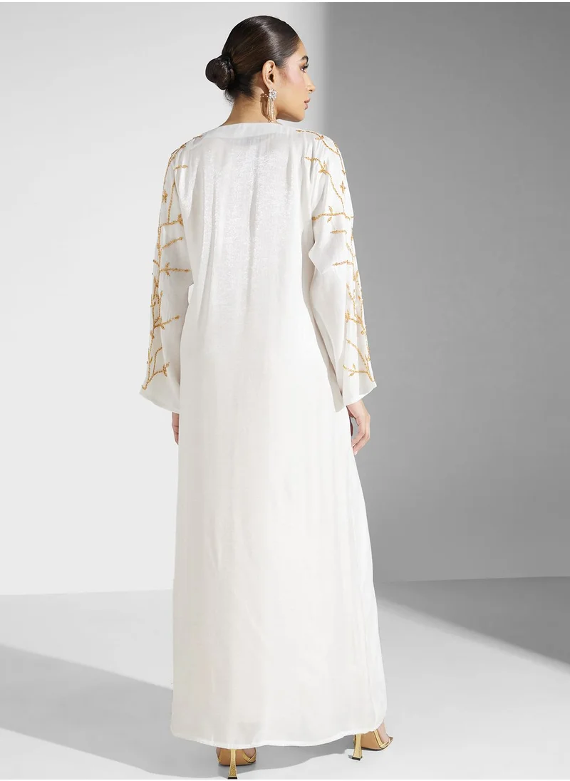 Khizana Embellished Detail Abaya