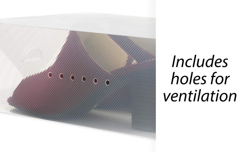 Whitmor Clear Vue Women's Shoe Box, Set of 4, White, 4 Count - Image 5