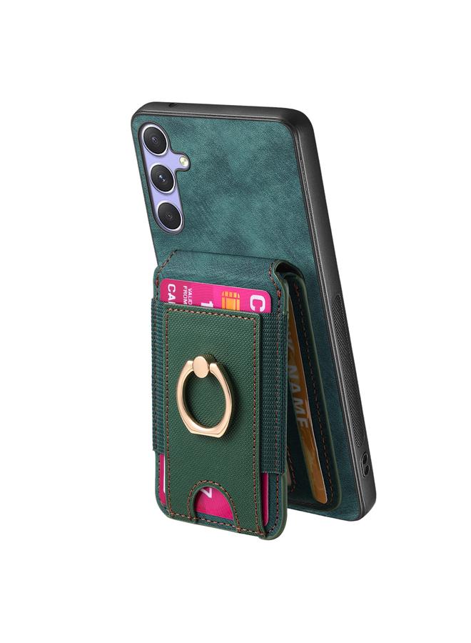 اس-توب جراب هاتف جلدي لهاتف Samsung Galaxy A82 5G بتصميم كلاسيكي مع حامل مغناطيسي قابل للفصل وحقيبة بطاقات - Image 4