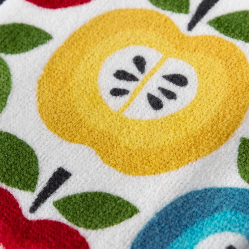 T-FAL Fiber Reactive Print Kitchen Towels: Highly Absorbent, Super Soft - 100% Cotton, 16"x28" Dish Towels for Cleaning & Drying Dishes, Pans, Glassware, or Countertops, 2-Pack, Apples - Image 3