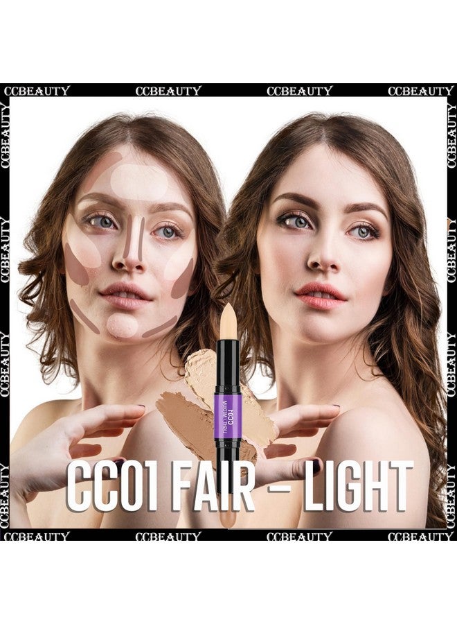 CCbeauty 2-IN-1 Matte Contour Stick,Cream Dual Highlight Concealer Stick, Highlighting & Contouring Kit, Bronzer Highlighter Sticks for Face Shaping Makeup, Long Lasting & Waterproof - Image 2
