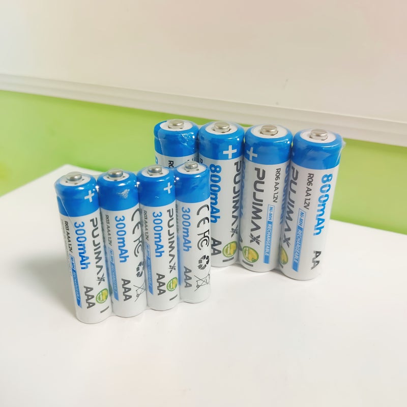 AA AA NiMH Rechargeable Battery AA 800mAh AAA 300mAh 16 Pieces 1 2V Set For Remote Control Alarm Clock Doorbell Gas Stove Water Heater Car Key Game Controller Flashlight - Image 4