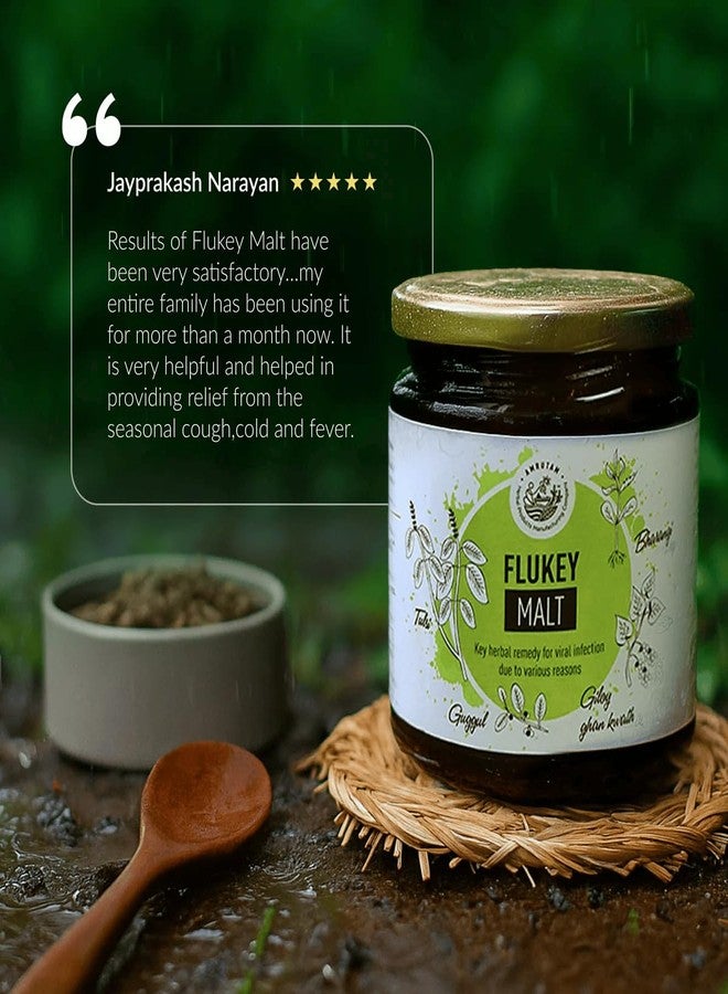 Amrutam Flukey | 100% Ayurvedic | Helps Manage Cough & Cold & Supports Respiratory Health | Assists with Immunity | With Giloy, Tulsi, Amla & Pippali | For Seasonal Wellness | 200g | 18 Servings - Image 3