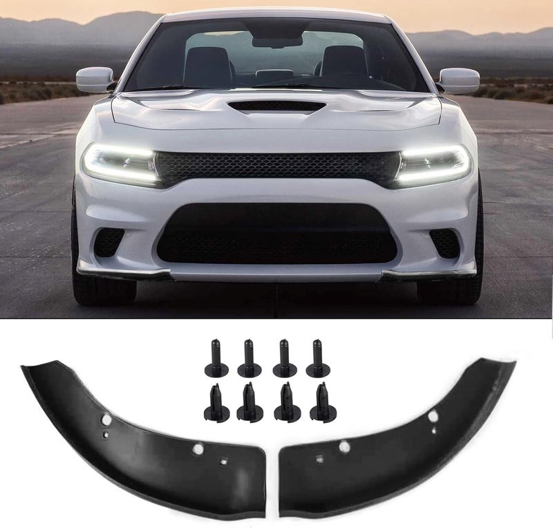 HTRACING Front Bumper Lip Splitter Protector Compatible with Charger SRT Hellcat/SRT 392/Scat Pack/RT Scat Pack/GT/RT 2015-2021, Black - Image 4
