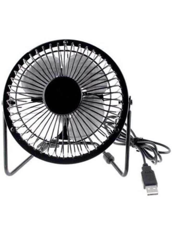 Portable Small USB Cooling Fan for Desktop with 4 USB Ports – Black - Image 2