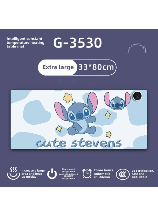 Heating Mouse Pad Office Shortcut Key Large Heating Warm Table Pad Student Writing Heating Pad Gift Wholesale-Color:360*600mm-Pattern:G-3530 Heating Pad