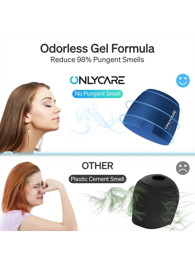 ONLYCARE Migraine Relief Cap, Upgraded Odorless Migraine Ice Head Wrap, Headache Relief Hat for Migraine, Blue  - Image 2