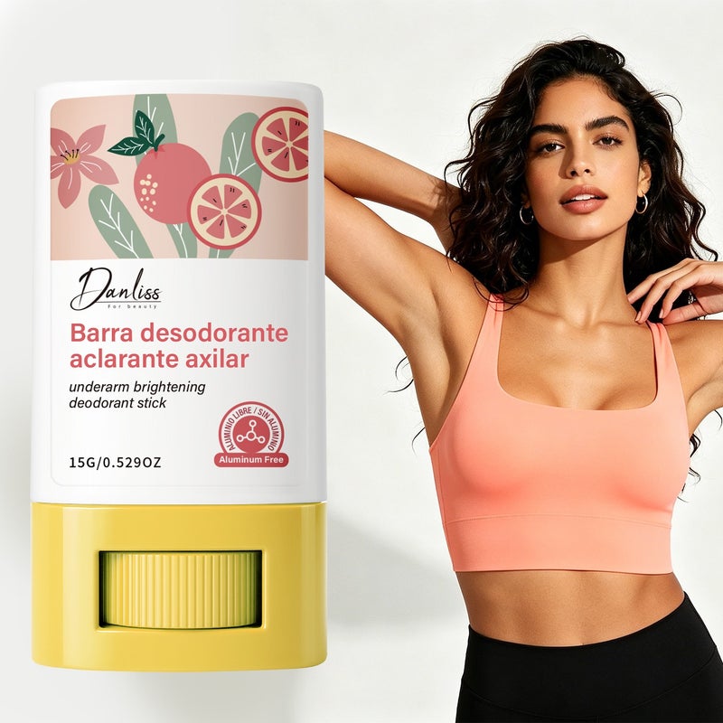 Danliss Grapefruit Underarm Brightening Antiperspirant Deodorant Stick 15g Aluminum-Free Odor Suppressant Brightening Citrus - Image 1