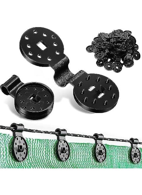 Durku 100 Pcs Shade Cloth Clips,Shade Cloth Heavy Duty Lock Grip,Premium Shade Cloth Plastic Clips,Fabric Clips for Greenhouse Outdoor Garden Netting,Anti Bird Netting,Shade Netting Accessories