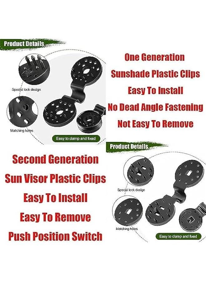 Durku 100 Pcs Shade Cloth Clips,Shade Cloth Heavy Duty Lock Grip,Premium Shade Cloth Plastic Clips,Fabric Clips for Greenhouse Outdoor Garden Netting,Anti Bird Netting,Shade Netting Accessories