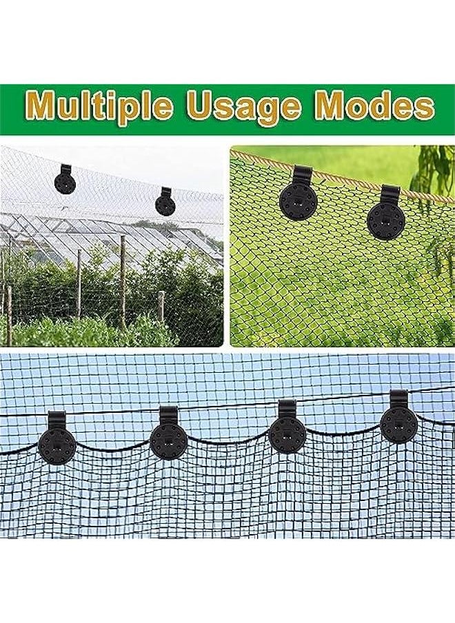 Durku 100 Pcs Shade Cloth Clips,Shade Cloth Heavy Duty Lock Grip,Premium Shade Cloth Plastic Clips,Fabric Clips for Greenhouse Outdoor Garden Netting,Anti Bird Netting,Shade Netting Accessories