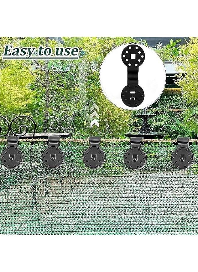 Durku 100 Pcs Shade Cloth Clips,Shade Cloth Heavy Duty Lock Grip,Premium Shade Cloth Plastic Clips,Fabric Clips for Greenhouse Outdoor Garden Netting,Anti Bird Netting,Shade Netting Accessories