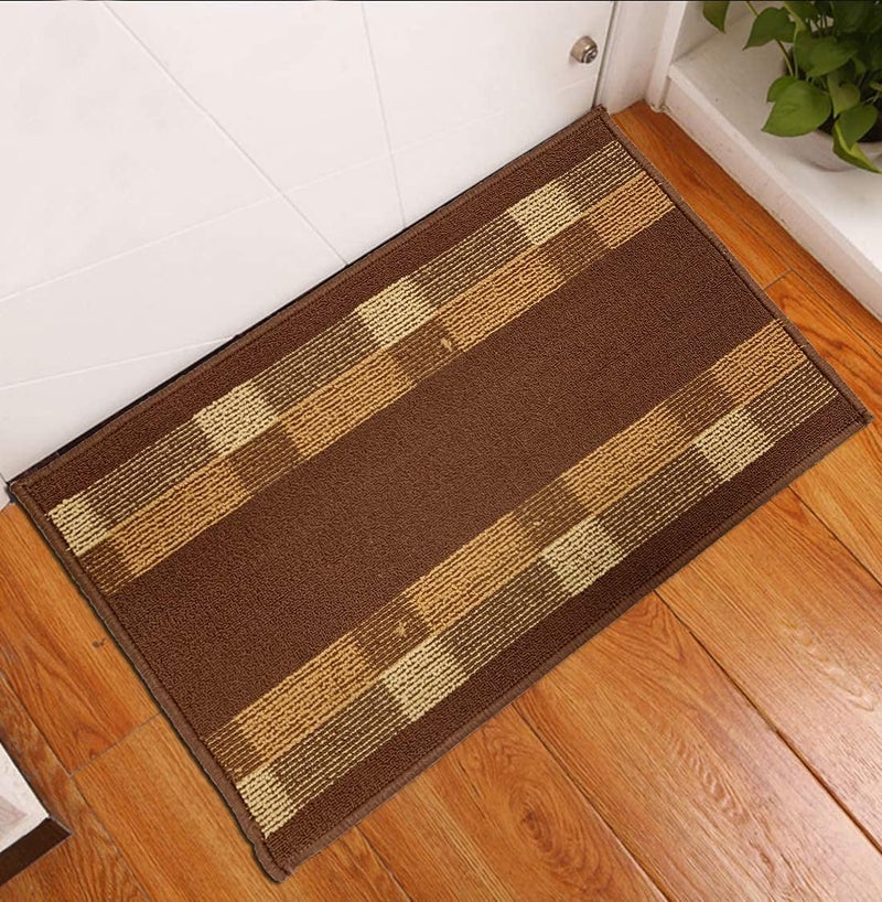 Status Contract Polypropylene Anti Slip Floor Door Mat in Home Kitchen Office Entrance Mats (45X70 Cm, Brown) - Image 1