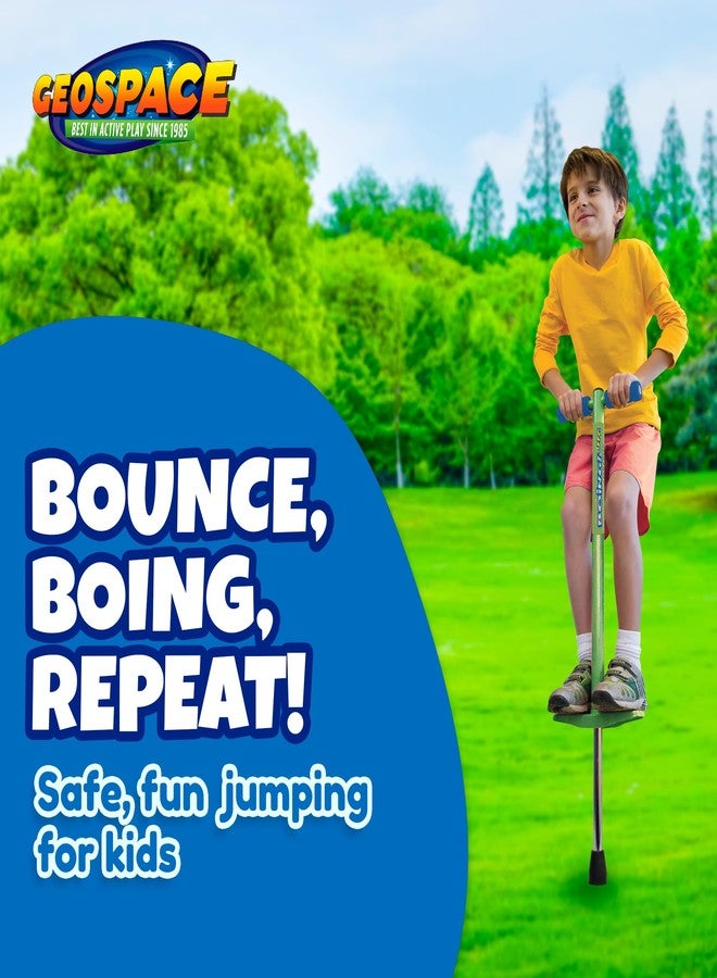 Geospace Jumparoo Boing! JR. Steel Pogo Stick for Kids of 50-90 lbs Weight by Air Kicks, Small Size Pogo Stick-Active Outdoor Fun Toy for Boys and Girls for Exercise, Balance,Coordination (Purple) - Image 2