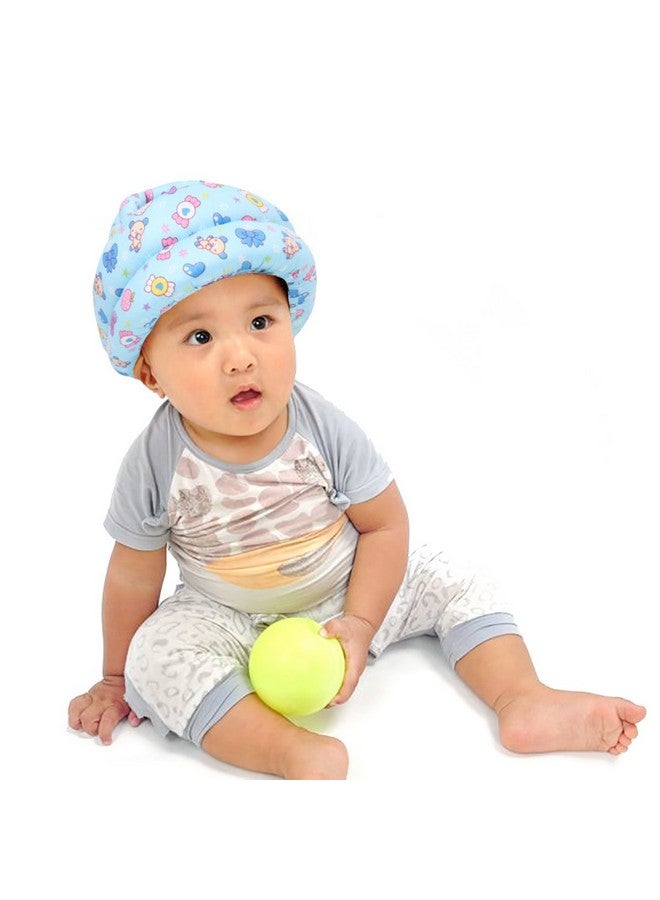 FLYPARTY Adjustable Infant Baby Toddler Protective Hat Helmet Safety Cap (Blue Sweets) - Image 1