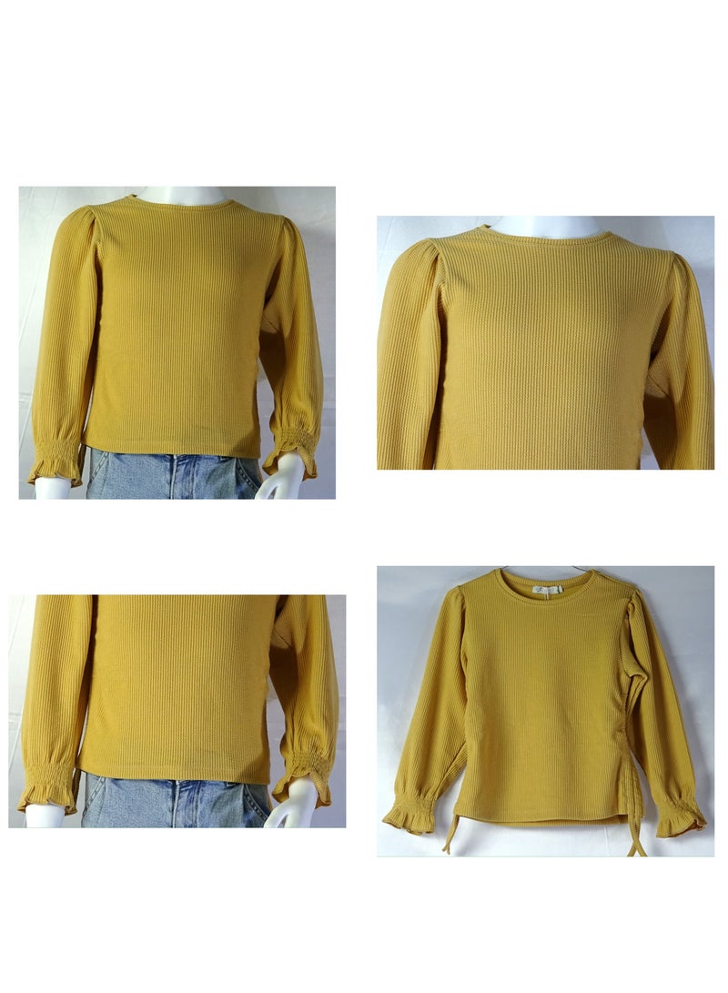 شلــــتر صناعة تركية فاخرة؛ بلوزة بنات بأكمام طويلة لون سادة من مجموعة شلـــتر 35631 - Image 1