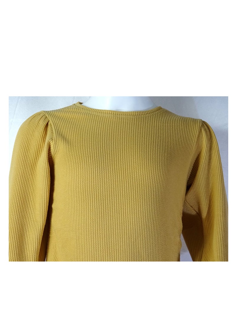 شلــــتر صناعة تركية فاخرة؛ بلوزة بنات بأكمام طويلة لون سادة من مجموعة شلـــتر 35631 - Image 3