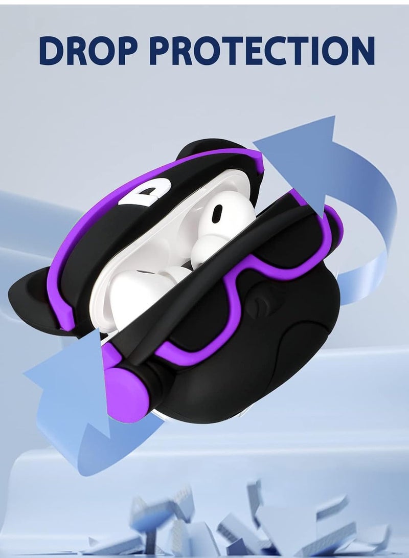 Case Soft Silicone Shockproof Cover for Apple Airpods Pro 2 New 3D Cute Cartoon Creative Fun Case Skin with Keychain Design Charging Case - Image 3