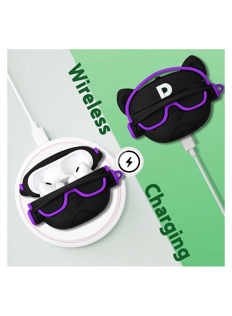 Case Soft Silicone Shockproof Cover for Apple Airpods Pro 2 New 3D Cute Cartoon Creative Fun Case Skin with Keychain Design Charging Case - Image 4