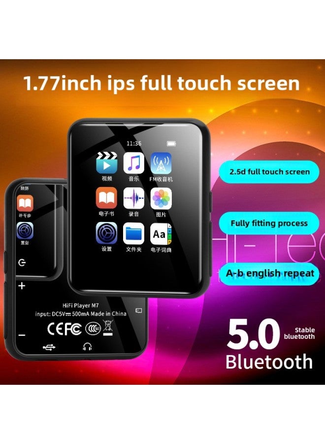 Mp3 Walkman Student Edition Touch Screen Bluetooth Mp4 Music Player Listening To Songs Special Fiction Artifact P3p4-Body Color:M7 Touch Edition/Magic Night Black/1.77 "with Bluetooth-Memory Capacity:4GB  - Image 2