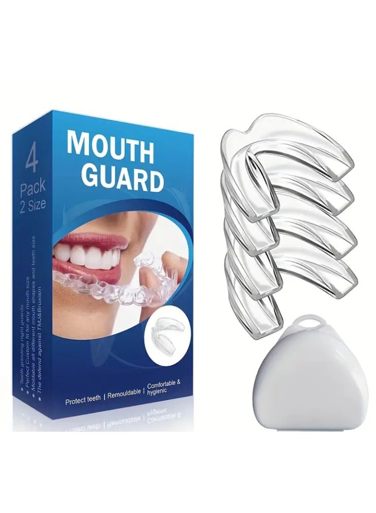 Guard Adult Transparent Night Mouthguard Protector 4PCS - Image 1