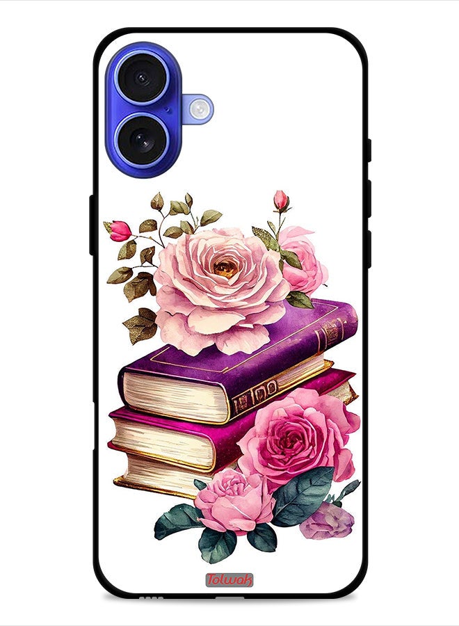 Tolwak Apple iPhone 16 Plus Protective Case Cover Roses And Books - Image 1