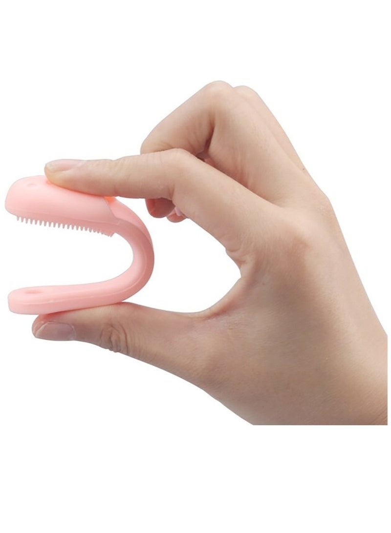 Soft Silicone Face Scrubber Finger Brush - Light Blue - Image 5