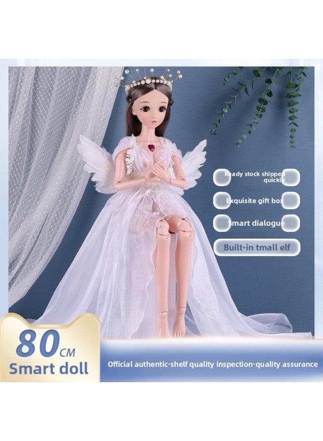 Processing Custom Cartoon Vinyl Doll Toy Set Color Box 80cm Doll Girl Toy Birthday Gift-Color:Mermaid Queen-Height:80cm Doll-blink Version + Change Gift Bag (simple) - Image 2