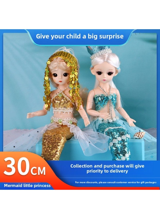 Processing Custom Cartoon Vinyl Doll Toy Set Color Box 80cm Doll Girl Toy Birthday Gift-Color:Mermaid Queen-Height:80cm Doll-blink Version + Change Gift Bag (simple) - Image 4