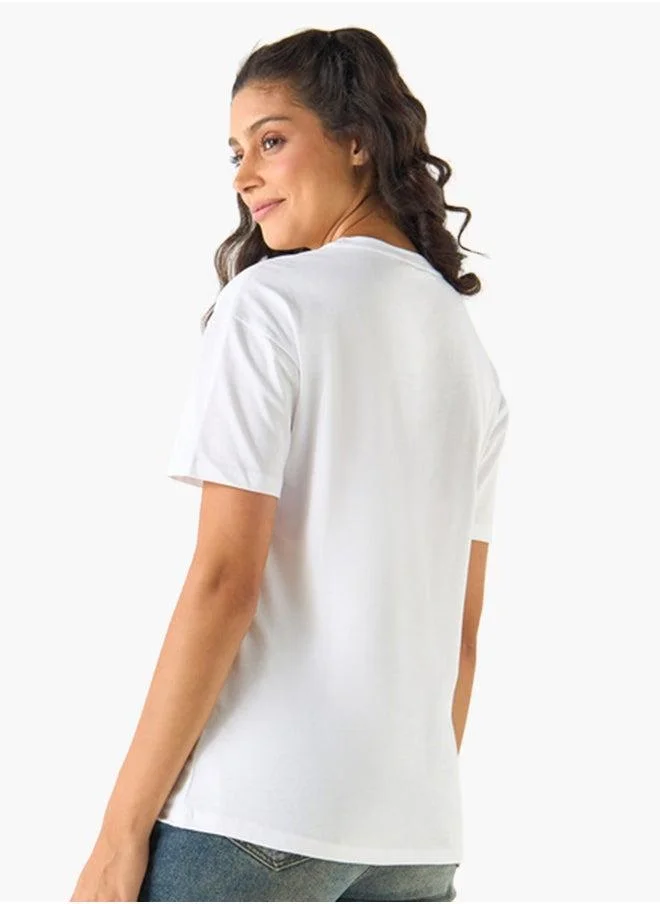 2Xtremz Embellished Crew Neck T-Shirt