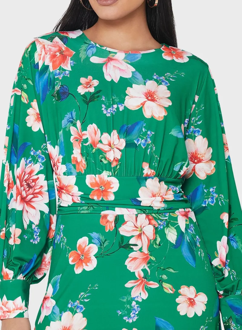 SIVVI for HANIYA Floral Print Maxi Dress