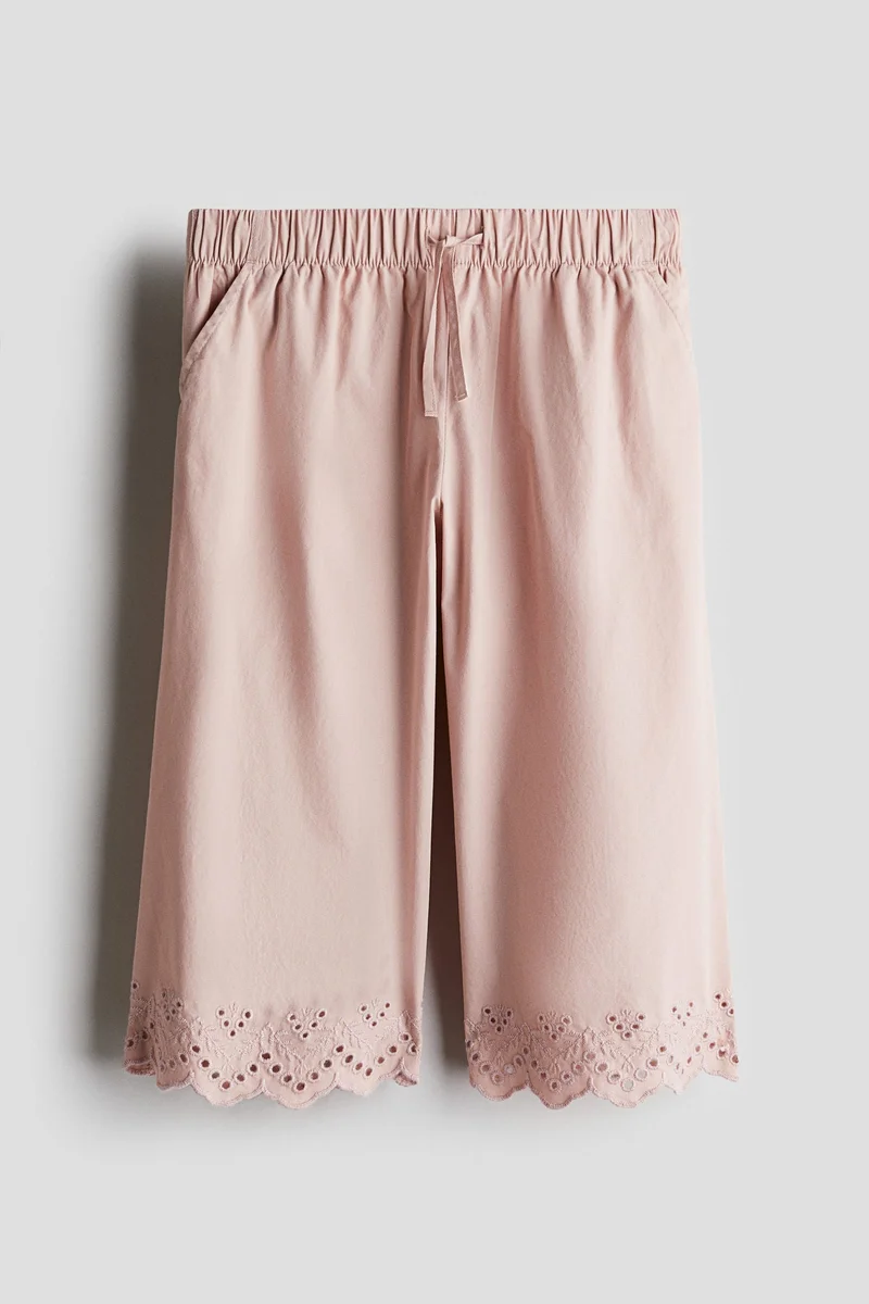 H&M Broderie anglaise cropped trousers