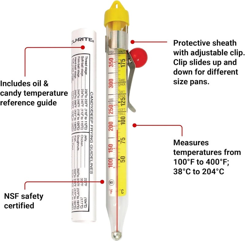 Acurite Chaney Instrument 00723 Deluxe Candy/Deep-Fry Thermometer with sheath - Image 2