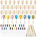 Morcheiong 19Pcs Wooden Maracas for Kids Fiesta Mexican Cinco De Mayo Party Favors Decorations Supplies with 12Pcs Multicolor Pens 1Pcs Drawstring Storage Bag - Image 2