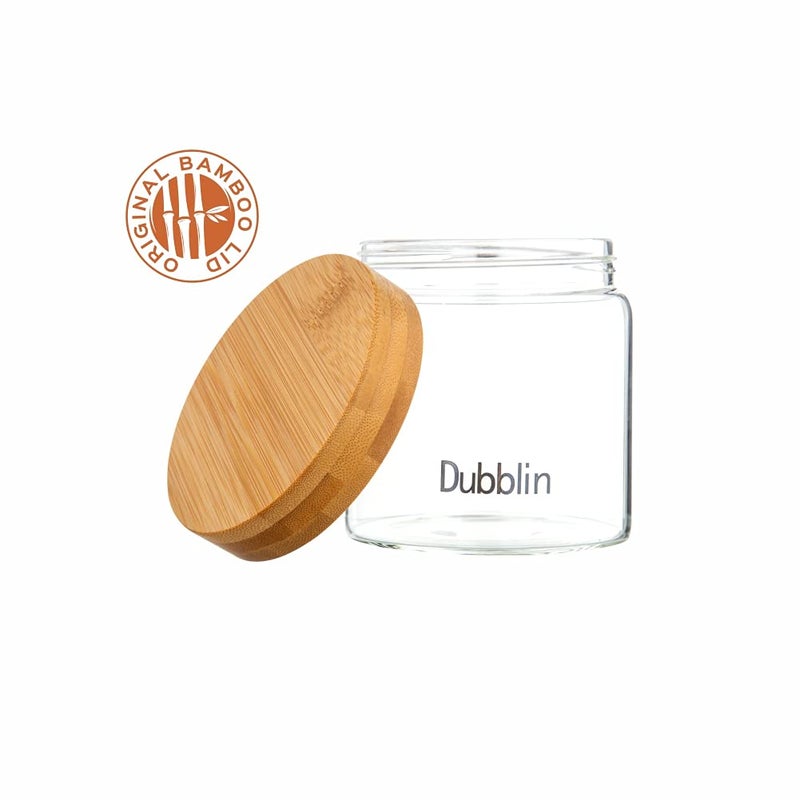 DUBBLIN Borosilicate Glass Jar with airtight wooden Lid, kitchen storage jar container microwave safe - 600ml, 1 Pc, Transparent - Image 5