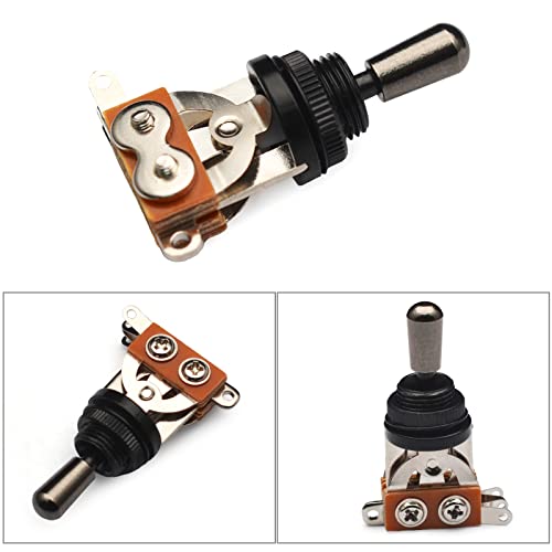 MAXCHEER Metal 3 Way Guitar Pickup Switch Selector Pickup Toggle Switch Parts for Les Paul Gutiar Accessories (Black) - Image 2