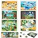 BONNYCO Wooden Puzzles for Kids Ages 46 and 35 Set of 6 Jigsaw Puzzles 24 Pieces with Board Animals from Diverse Ecosystems Educational Toys Learning Gifts for Boys Girls - Image 3
